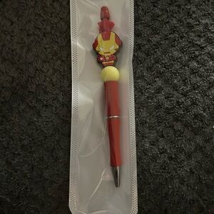 Hand Crafted Red Superhero Pen